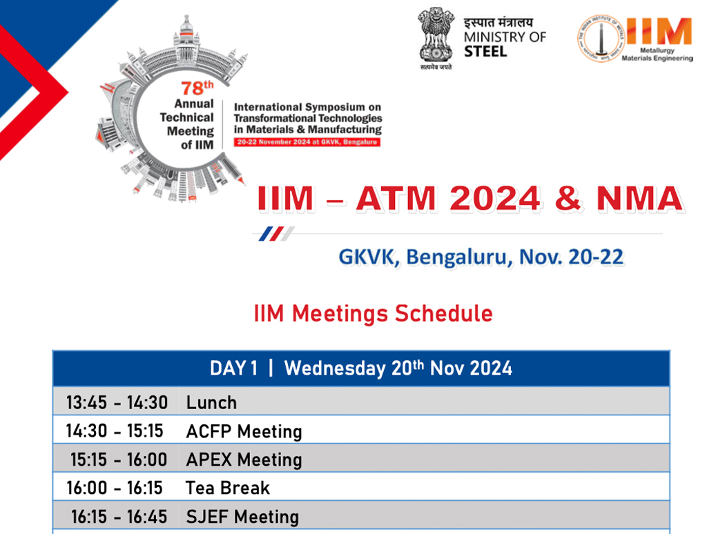 IIM Meetings Tentative Schedule