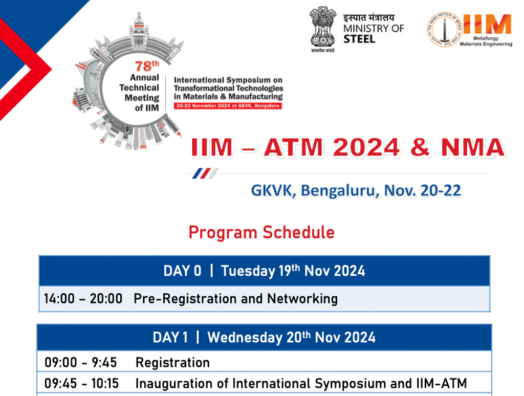 Tentative Schedule of Events – IIM-ATM 2024